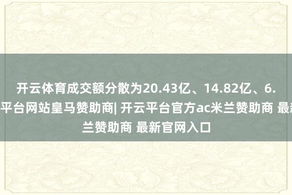 开云体育成交额分散为20.43亿、14.82亿、6.74亿-开云平台网站皇马赞助商| 开云平台官方ac米兰赞助商 最新官网入口