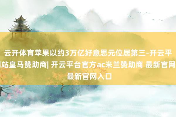 云开体育苹果以约3万亿好意思元位居第三-开云平台网站皇马赞助商| 开云平台官方ac米兰赞助商 最新官网入口