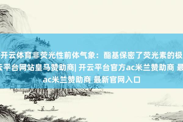开云体育非荧光性前体气象：酯基保密了荧光素的极性羧基-开云平台网站皇马赞助商| 开云平台官方ac米兰赞助商 最新官网入口