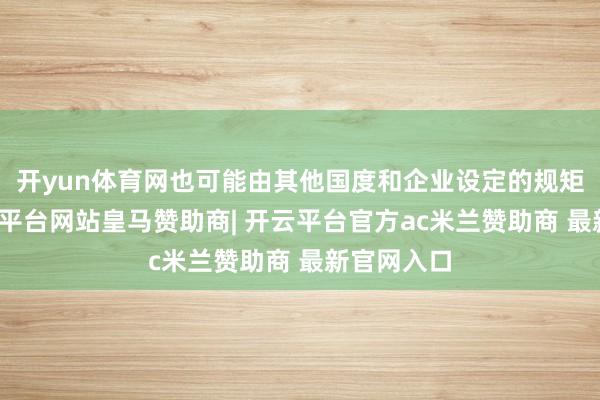 开yun体育网也可能由其他国度和企业设定的规矩决定-开云平台网站皇马赞助商| 开云平台官方ac米兰赞助商 最新官网入口